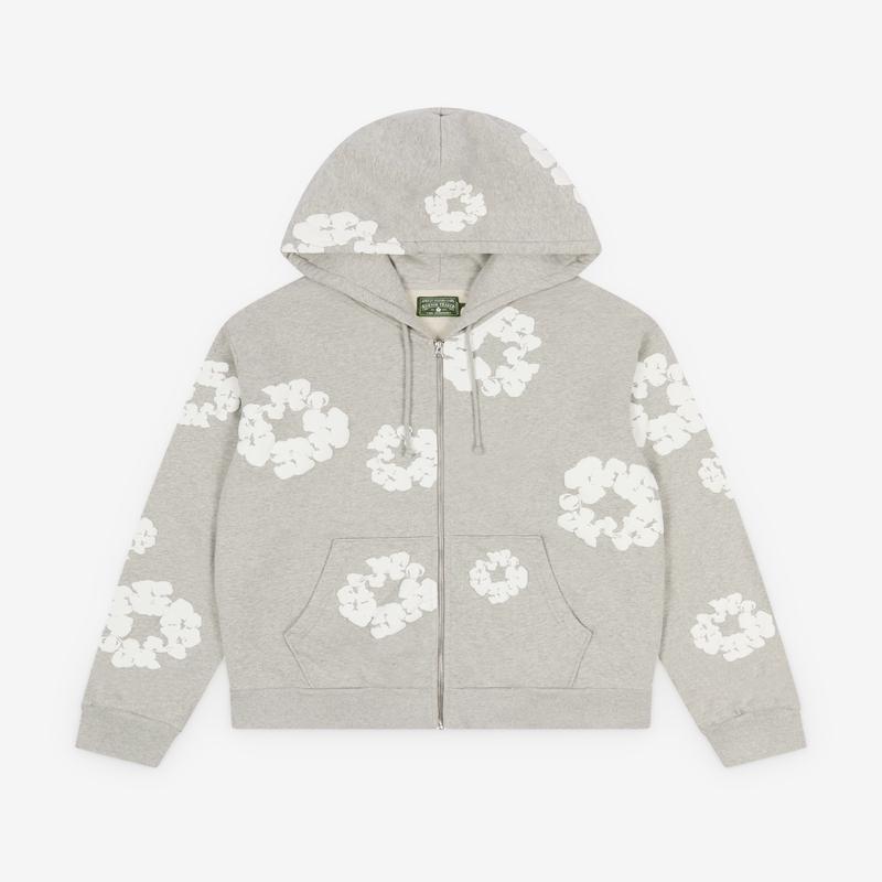 Denim Tears - Cotton Wreath Zip Hoodie - (Grey)