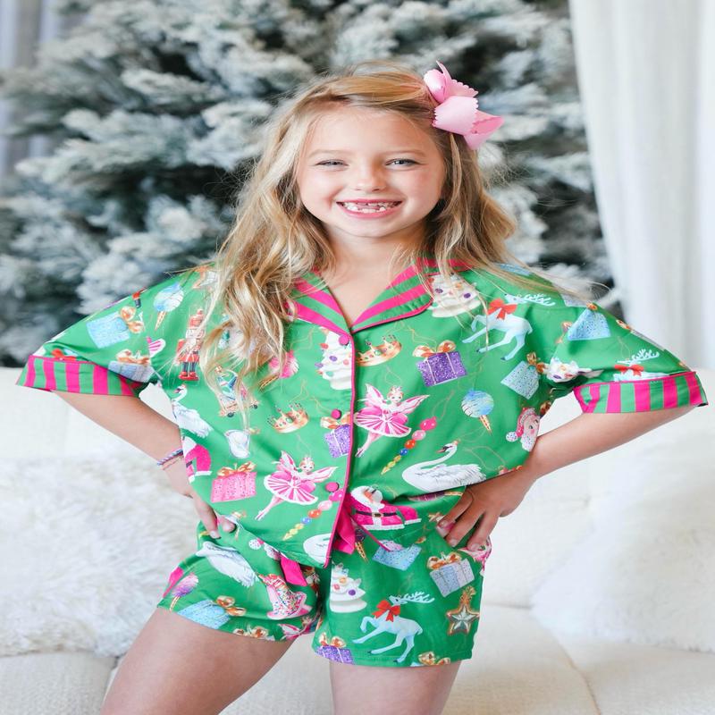 Girls' Holiday Baubles PJ Set