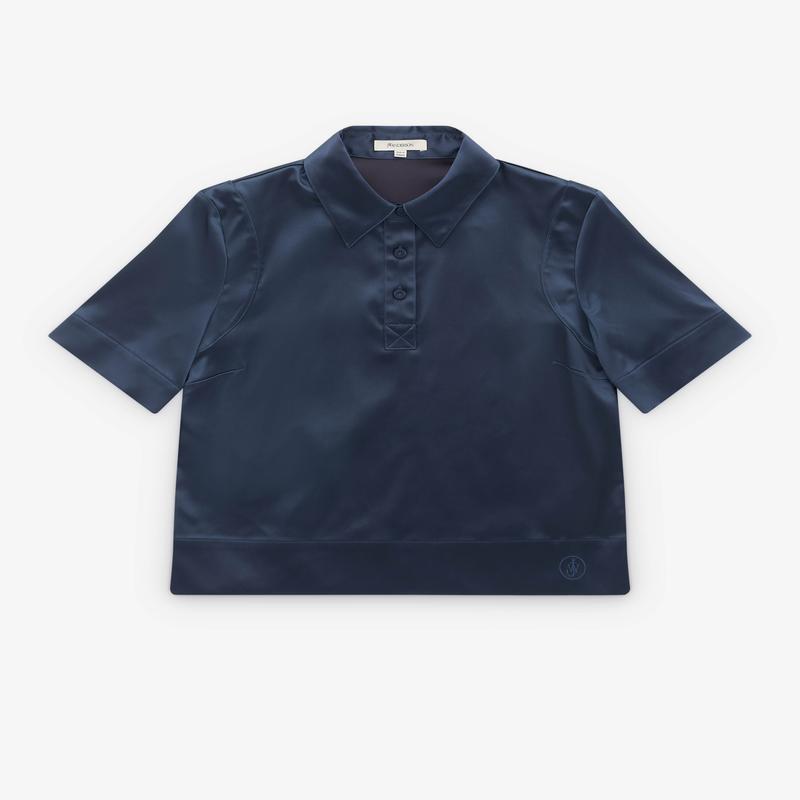 J.W. Anderson - Womens Short Sleeve Polo Shirt - (Blue)
