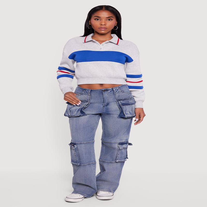 Mineral Wash Straight Leg Utility Jeans