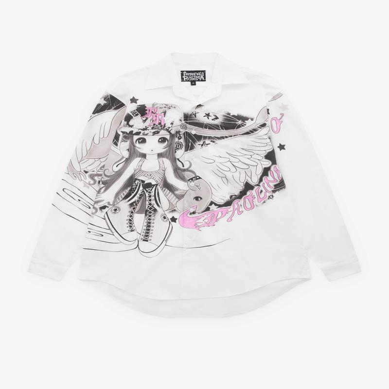 Paolina Russo - Womens Printed White Shirt - (Black/White)