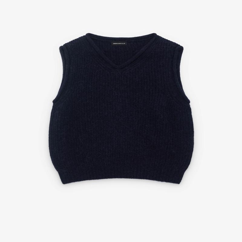 Undercover - Mens Ribbed Knit Vest - (Navy)