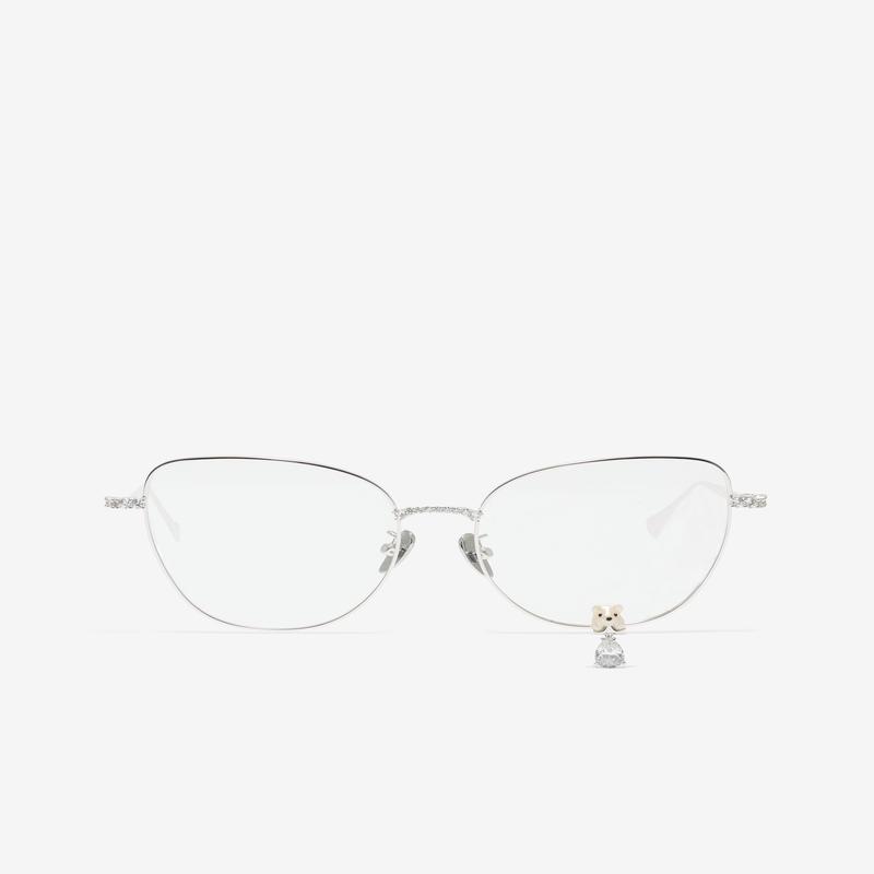 Yvmin - Bear Charm Glasses - (Silver)