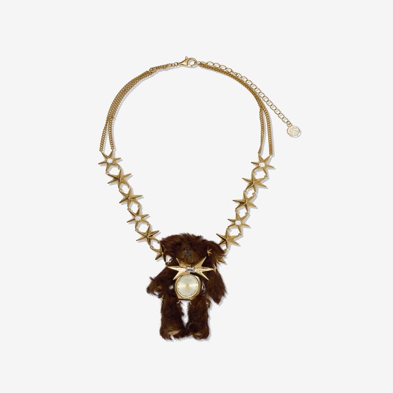 Yvmin - Bear Flower Stone Necklace - (Brown)