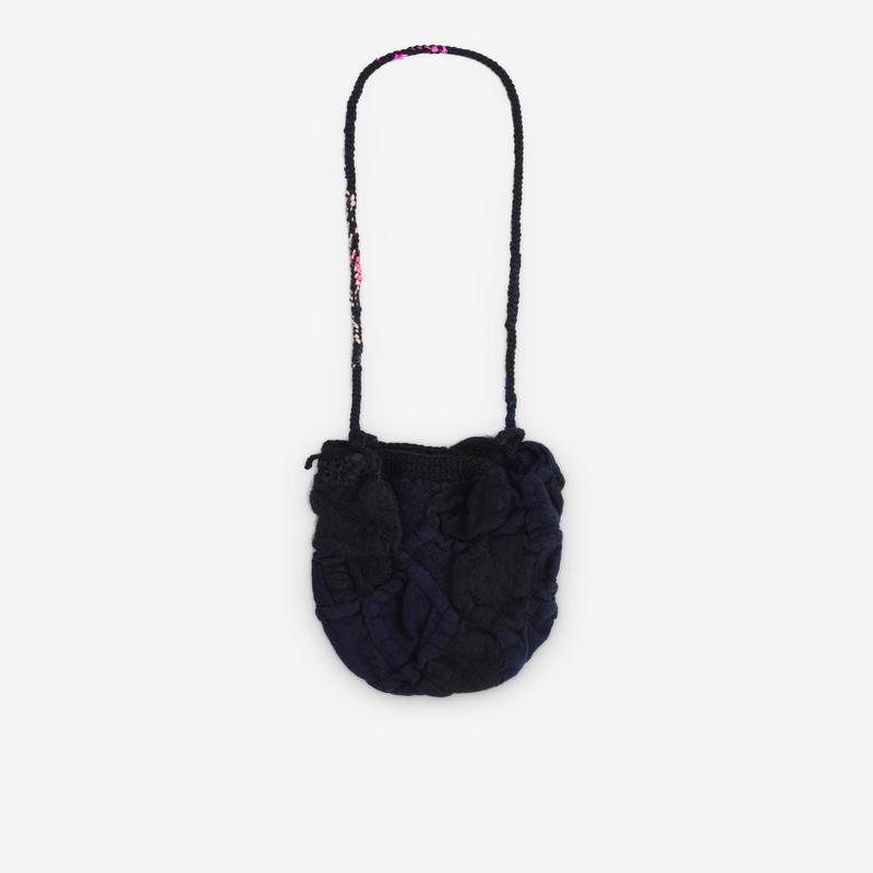 Daniela Gregis - Womens Knot Shoulder Bag - (Black/Navy)