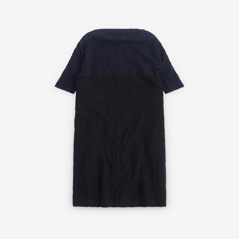 Daniela Gregis - Womens Two Tone Column Dress - (Black/Navy)