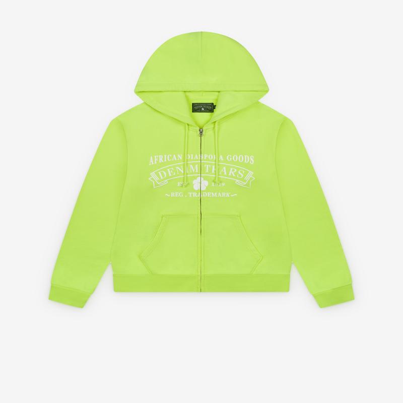 Denim Tears - Mens ADG Zip Hoodie - (Lime)