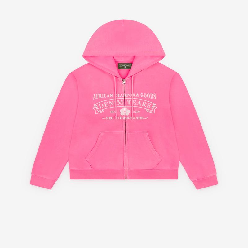 Denim Tears - Mens ADG Zip Hoodie - (Pink)