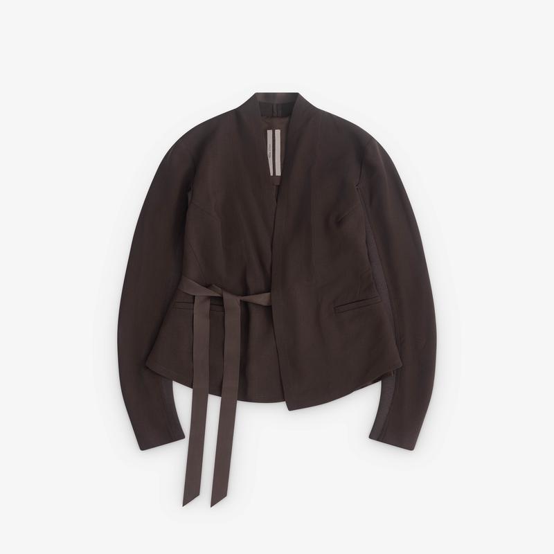 Rick Owens - Womens Wrap Woven Jacket - (Dark Dust)