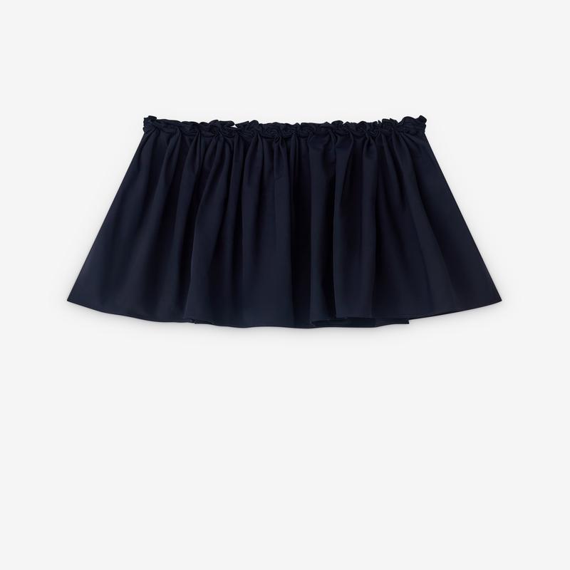 SHUSHU/TONG - Womens Floral Waist Short Skirt - (Navy)