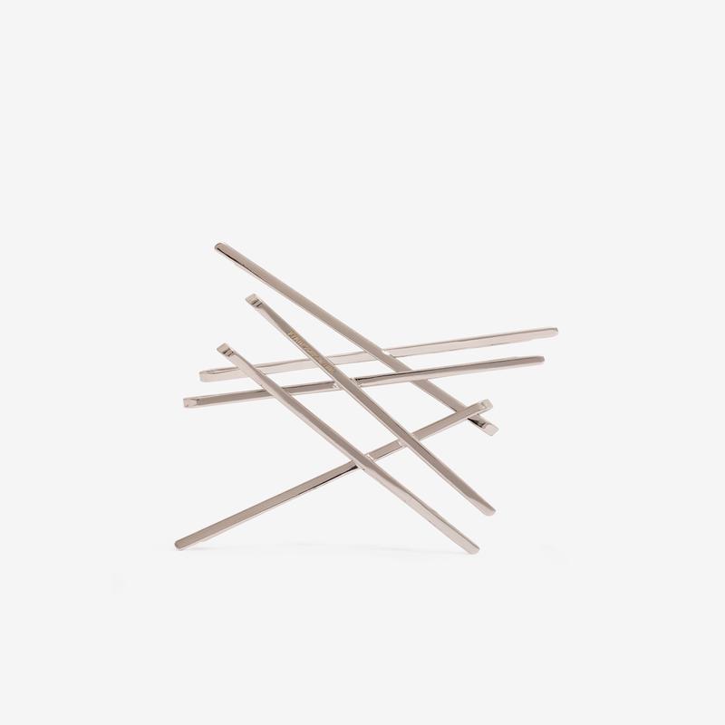 SHUSHU/TONG - Womens Patchwork Shaped Hair Clip - (Silver)