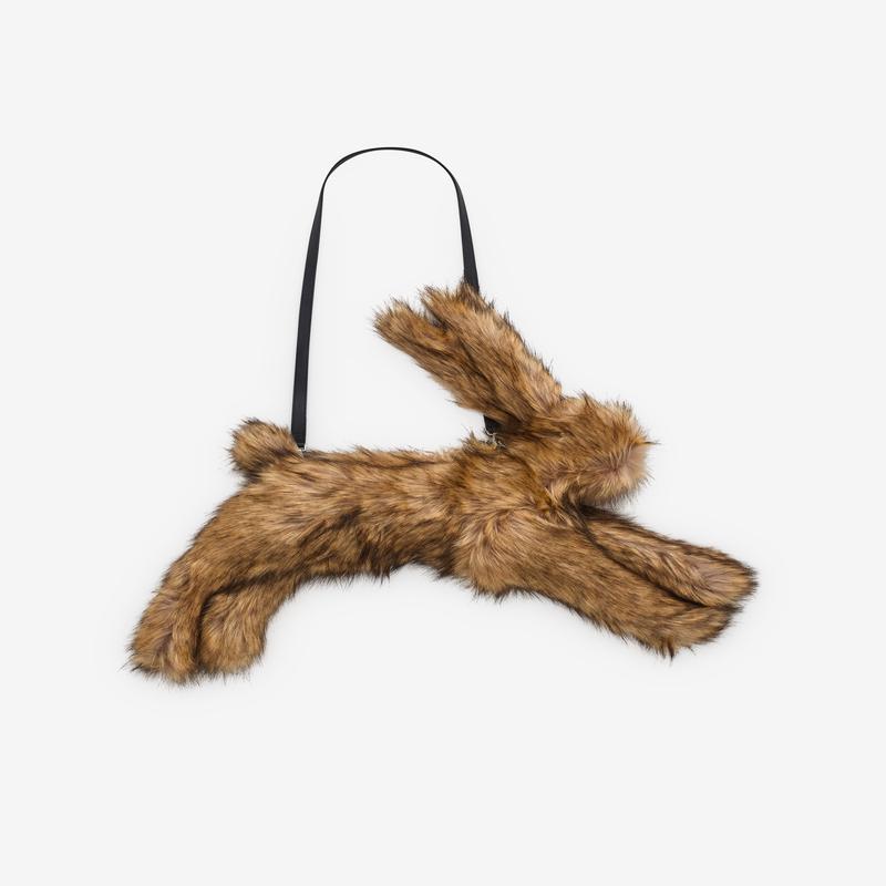 Simone Rocha - Womens Faux Fur Hare Crossbody Bag - (Brown)