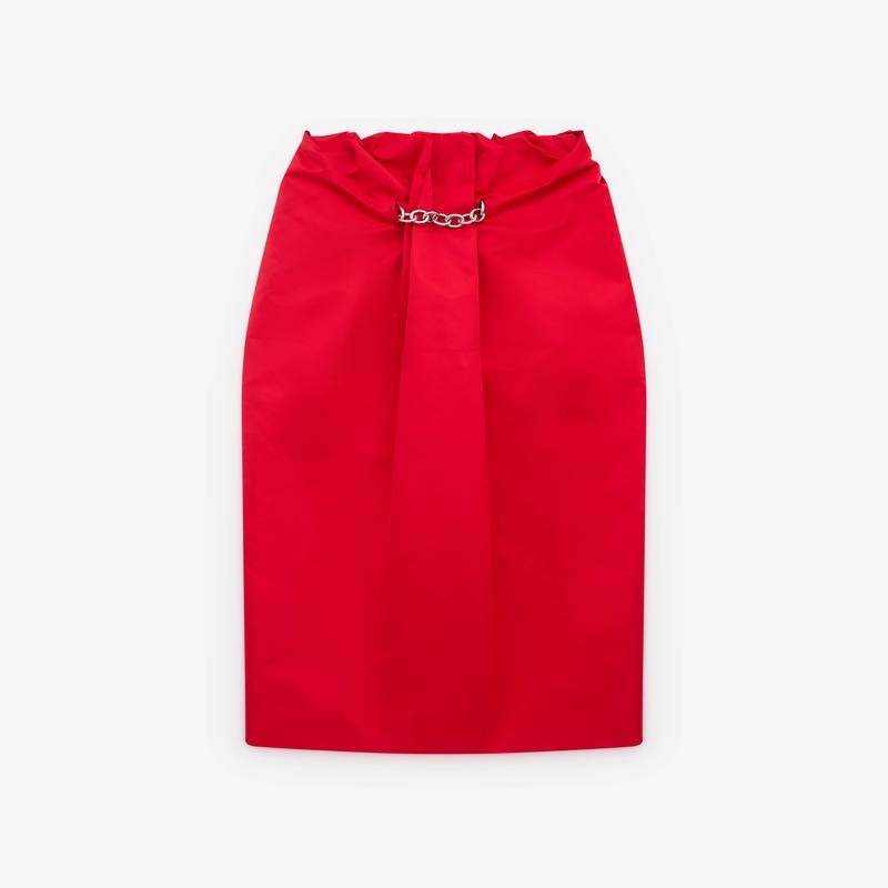 Simone Rocha - Womens Ruched Duchess Chain Skirt - (Red)