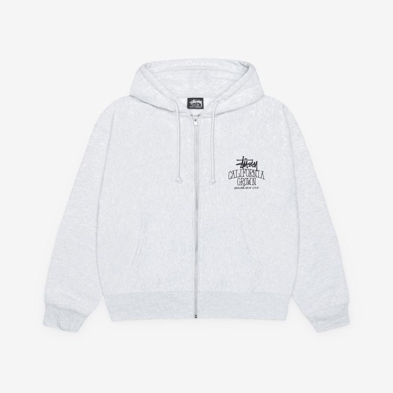 Stssy - Men's Cali Grown Zip Hood - (Ash Heather)