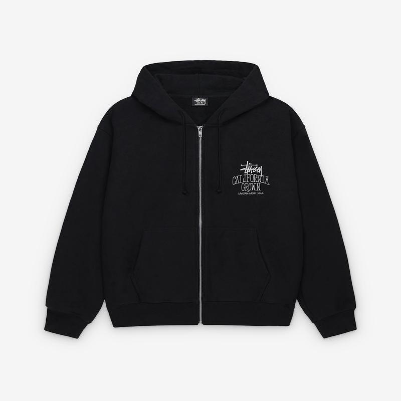 Stssy - Men's Cali Grown Zip Hood - (Black)