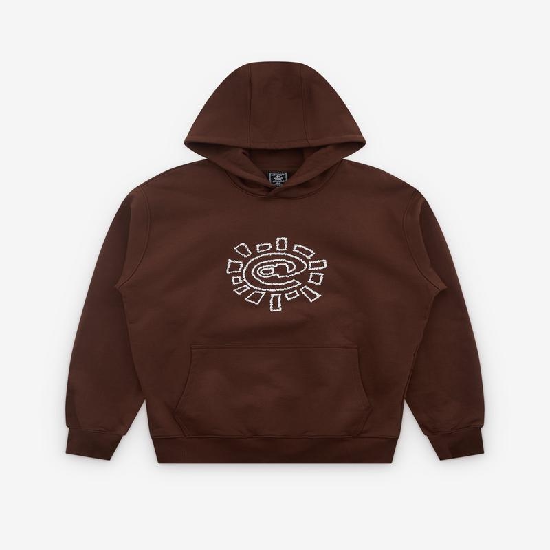 Always Do What You Should Do - Men's Scribble @Sun Hoodie - (Brown)