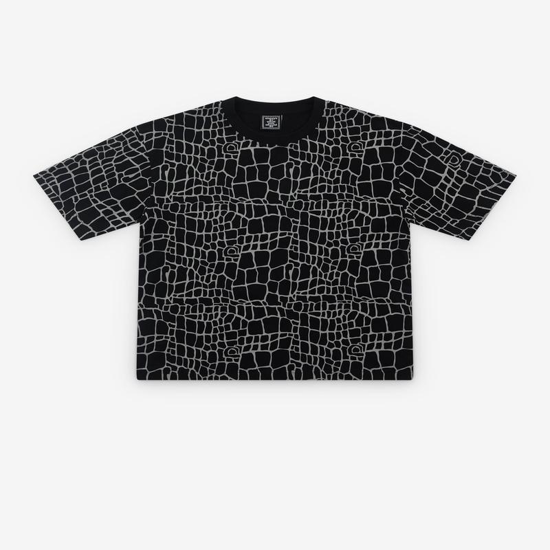 Always Do What You Should Do - Mens Croc Print T-Shirt - (Black)