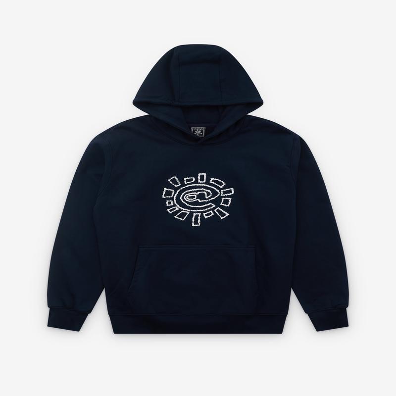 Always Do What You Should Do - Mens Scribble @Sun Hoodie - (Navy)