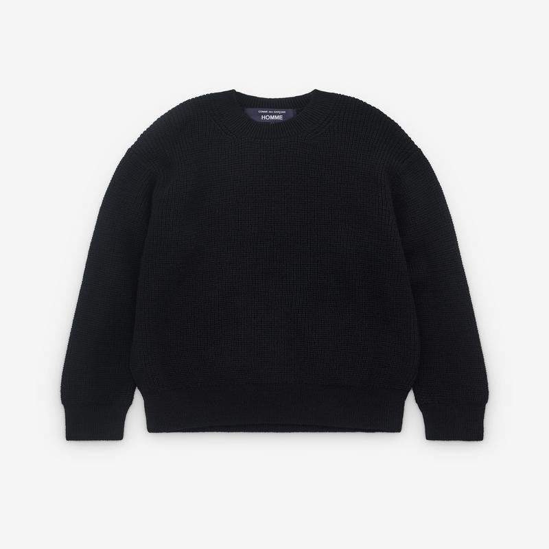 CDG Homme - Mens Heavy Knit Sweatshirt - (Black)