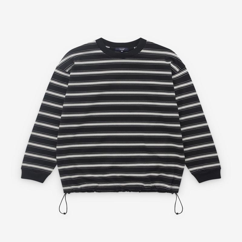 CDG Homme - Mens Striped Long Sleeve Top - (Black)