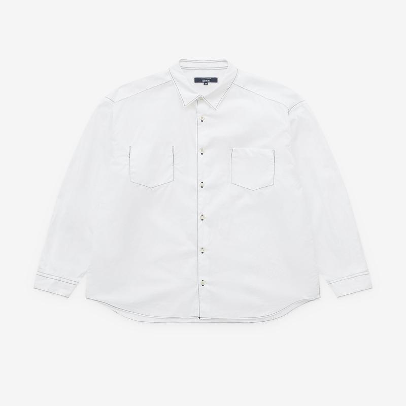 CDG Homme - Mens Topstitch Shirt - (White)