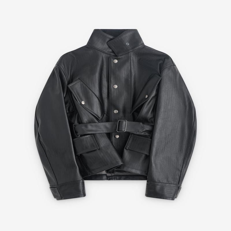 Maison Margiela - Womens Belted Jacket - (Black)