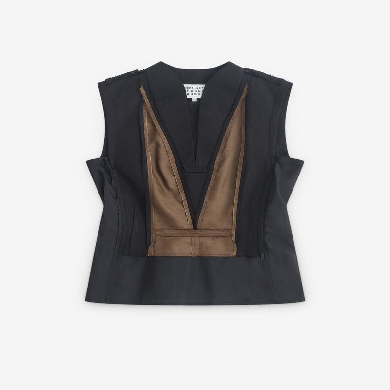 Maison Margiela - Womens Tailored Top - (Black/Fern Green)