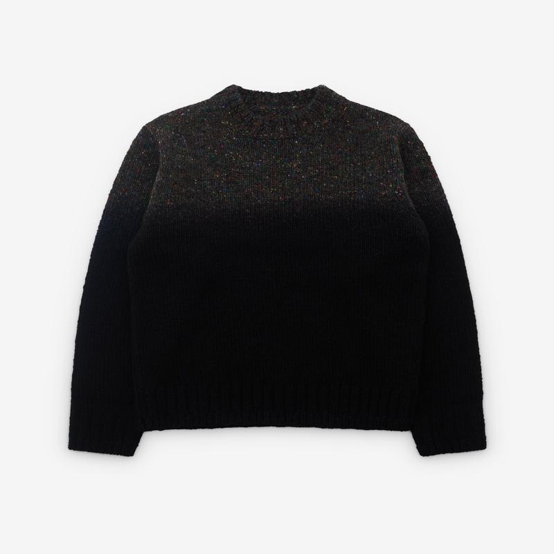 sacai - Mens Garment Dye Wool Knit Pullover - (Black)