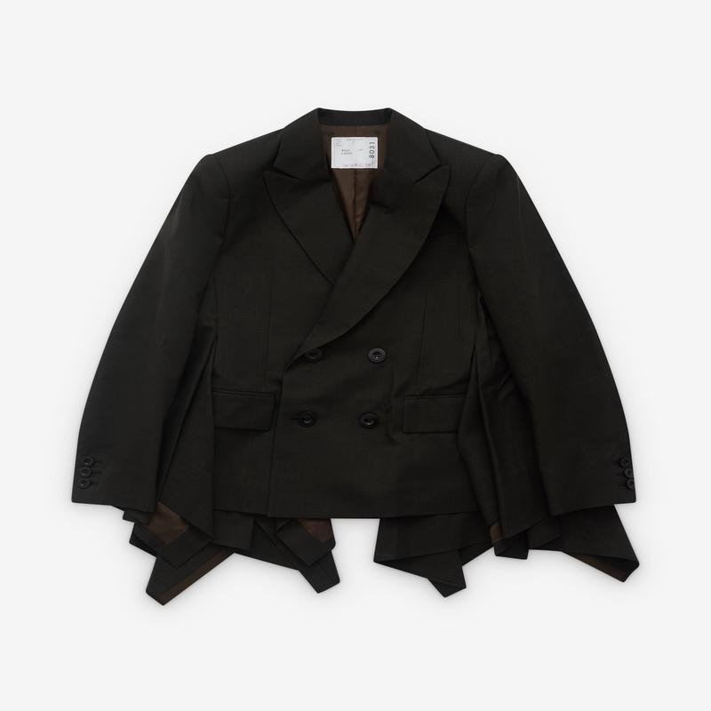 sacai - Womens Glen Check Jacket - (Black)