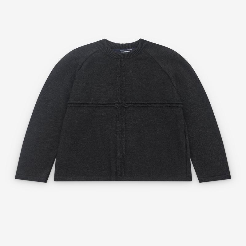 CDG Homme - Mens Raglan Sleeve Sweater - (Grey)