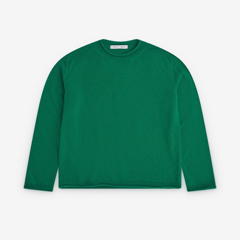 CDG Shirt - Mens Rolled Hem Sweater - (Green)