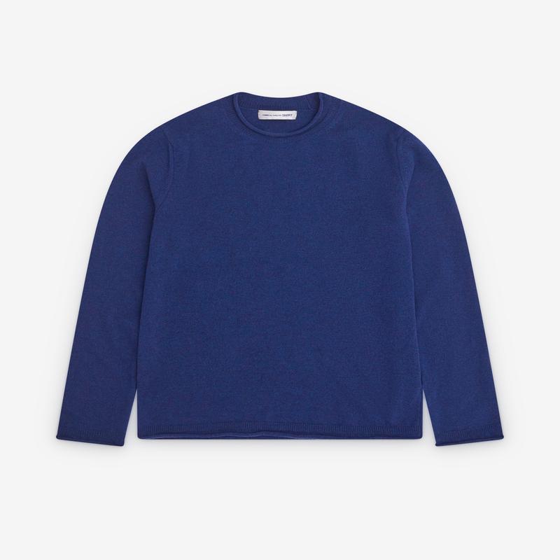 CDG Shirt - Mens Rolled Hem Sweater - (Navy)