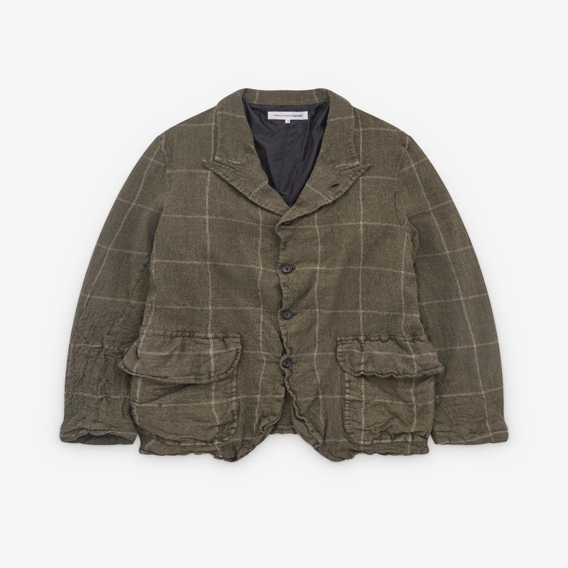 CDG Shirt - Mens Window Pane Check Jacket - (Brown)