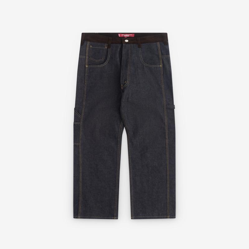 Junya Watanabe Man - Mens Levi's Contrast Trim Trousers - (Indigo/Brown)