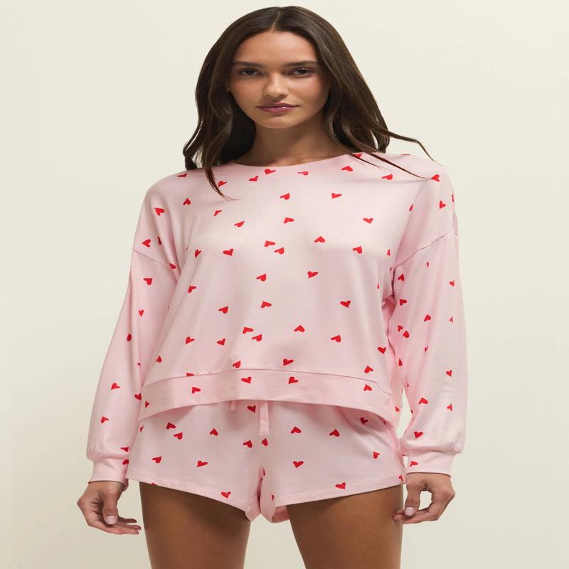 Z Supply Mira Heart Long Sleeve Top
