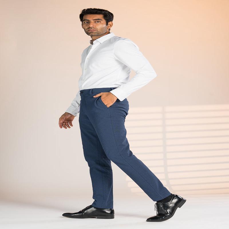 Jodhpur Blue Checks Seersucker Pants