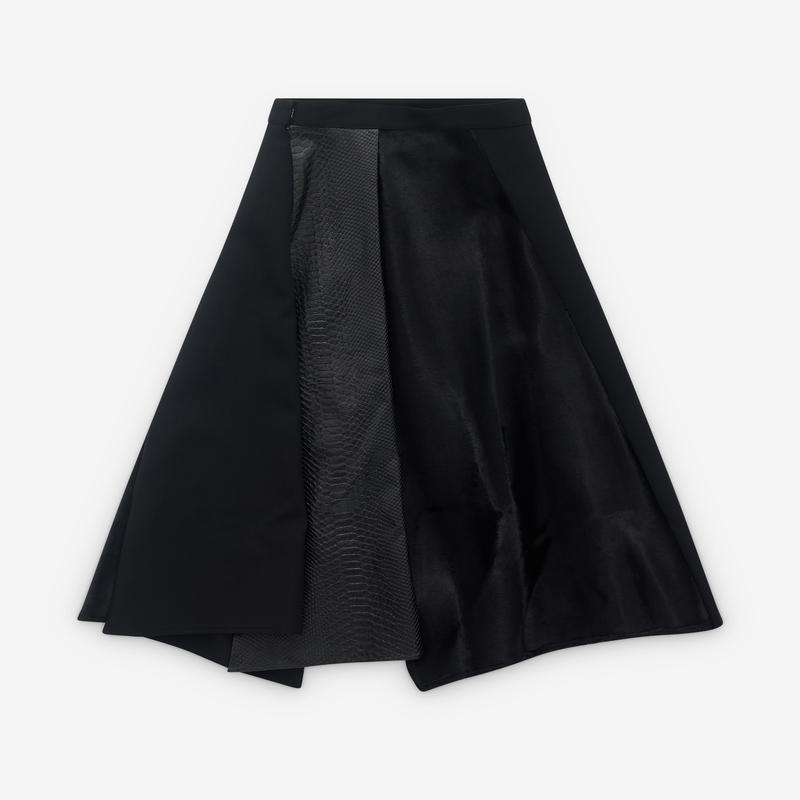Junya Watanabe - Womens Panelled Skirt - (Black)