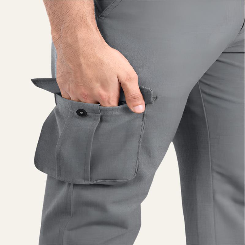 Mineral Grey Stretch Cargo Pants