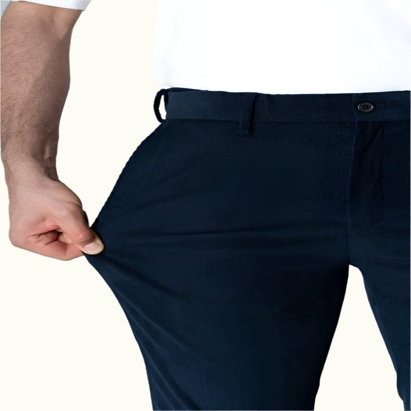 Navy Corduroy Stretch Pants