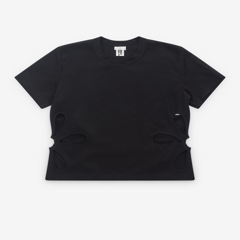 Noir Kei Ninomiya - Womens Flower Cut Out T-Shirt - (Black)