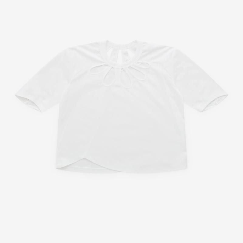 Noir Kei Ninomiya - Womens Flower Cut Out T-Shirt - (White)