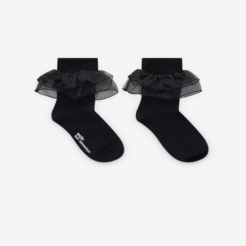 Noir Kei Ninomiya - Womens Ruffle Ankle Socks - (Black)