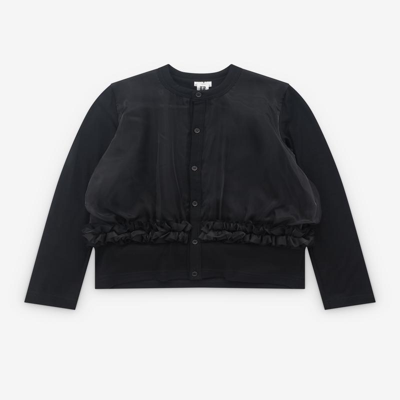 Noir Kei Ninomiya - Womens Tulle Overlay Cardigan - (Black)