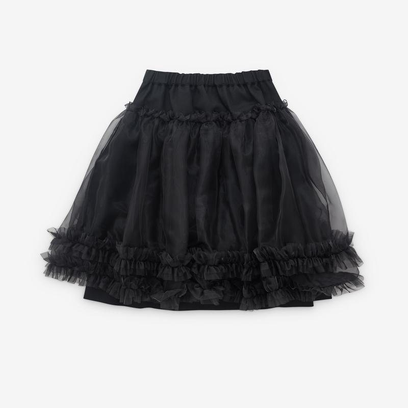 Noir Kei Ninomiya - Womens Tulle Overlay Skirt - (Black)