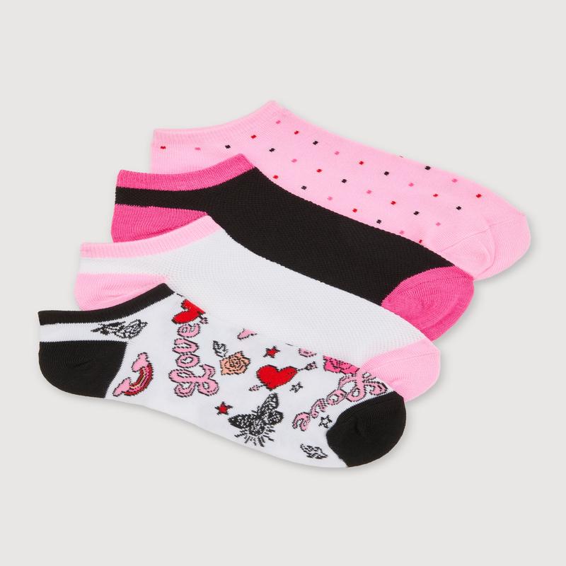 Printed Pattern Socks 4 Pack Size 9-11