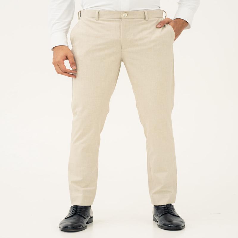 Stone Khaki Houndstooth Pants