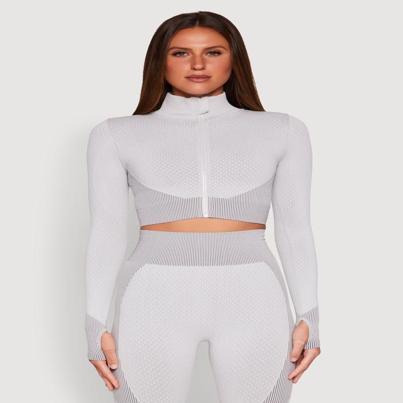 Striped Detail Two Tone Track Jacket