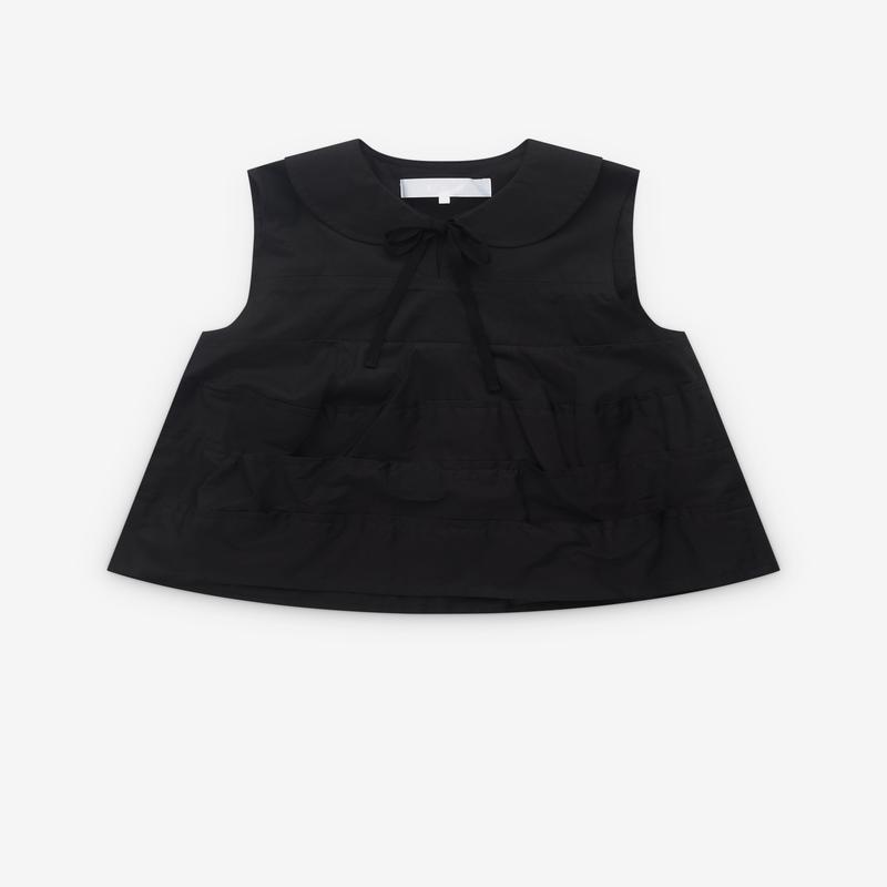 Tao - Womens Cotton Tiered Top - (Black)