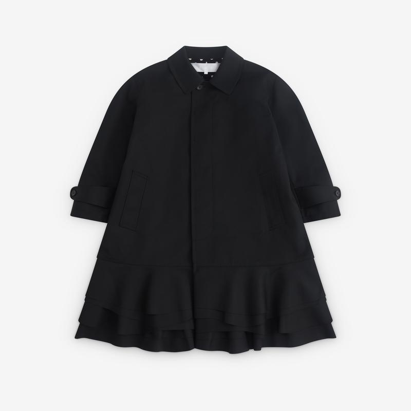 Tao - Womens Ruffle Hem Coat - (Black)