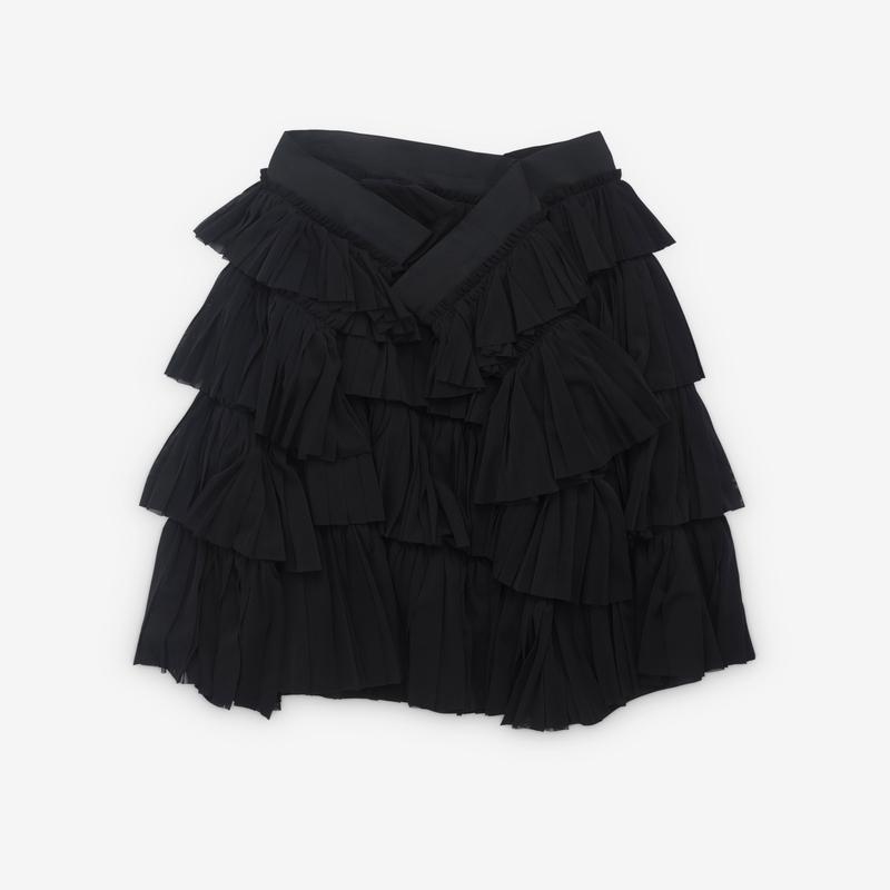 Tao - Womens Tulle Ruffle Skirt - (Black)